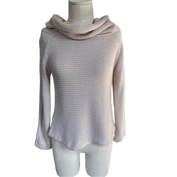 LF Seek the Label Cozy Off Shoulder Cream Long Sleeve Knit Boho Sweater Small - Picture 6 of 11